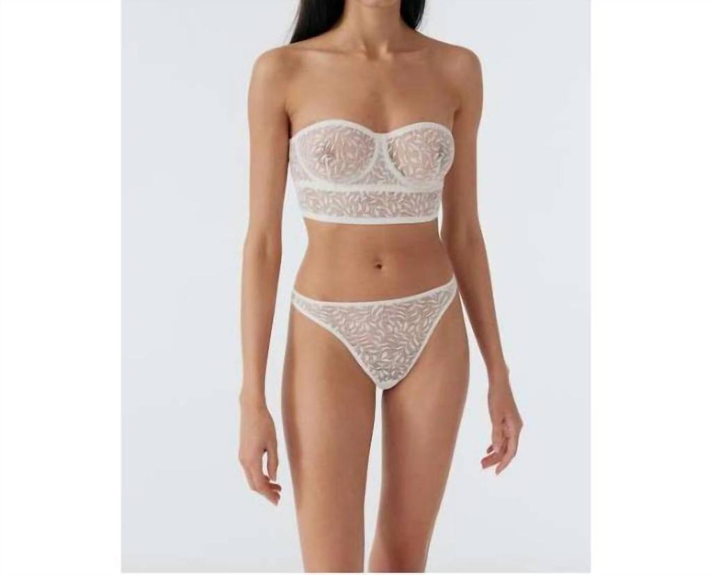 ELSE Acacia Long Line Underwire Strapless Bra In Off White