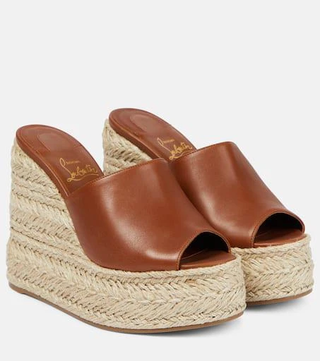 Christian Louboutin Ariella Zeppa leather espadrille wedges 1