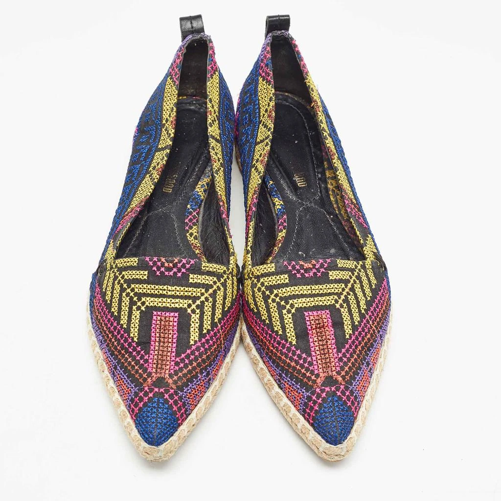 Nicholas Kirkwood Nicholas Kirkwood Multicolor Canvas Embroidered Mexican Pointed Toe Espadrilles Size 37 3