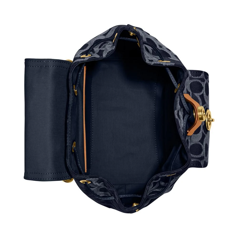 Coach Riya 21 Signature Washed Denim Small Backpack 2