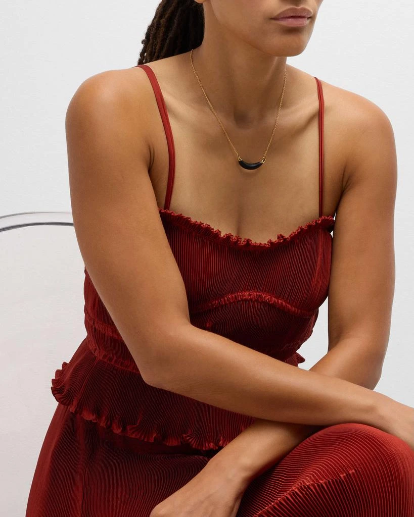 Alexis Bittar Gold-Capped Crescent Lucite Necklace 5