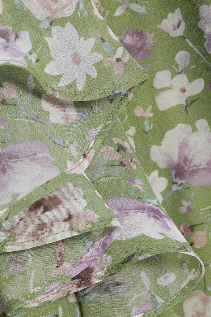 MIKAEL AGHAL Ruffled floral-print chiffon midi dress 4