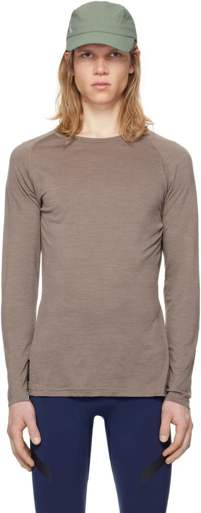 Soar Running Brown Merino & Silk Base Layer T-Shirt 1