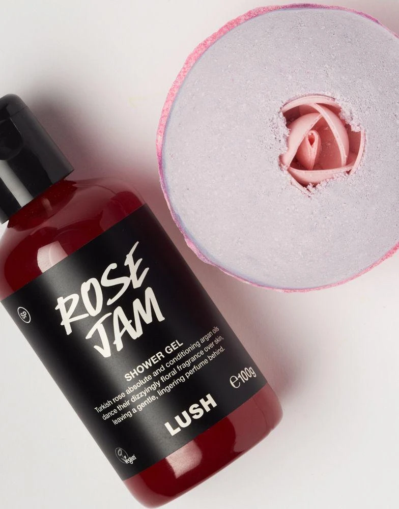 Lush LUSH Sex Bomb Bath Bomb & Rose Jam Shower Gel Duo Set 2