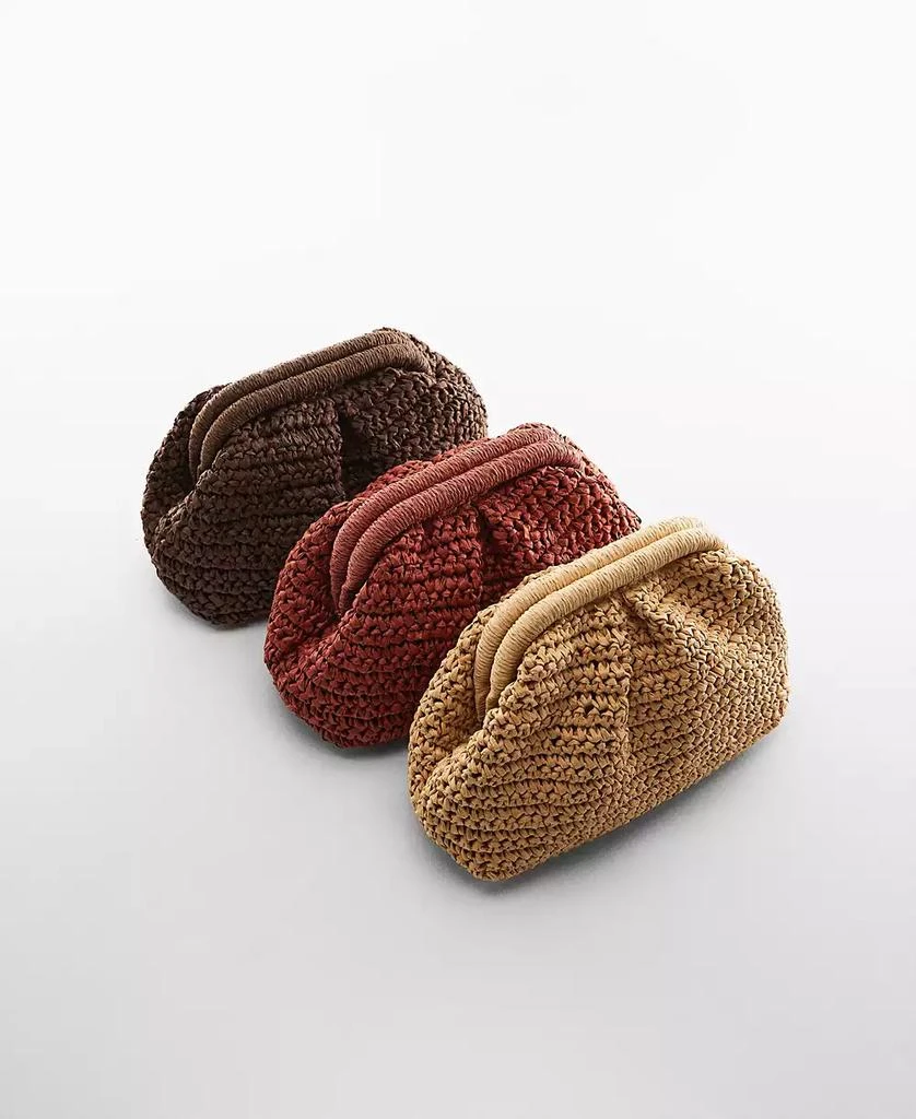 Mango Women's Natural Fiber Clutch Bag 3