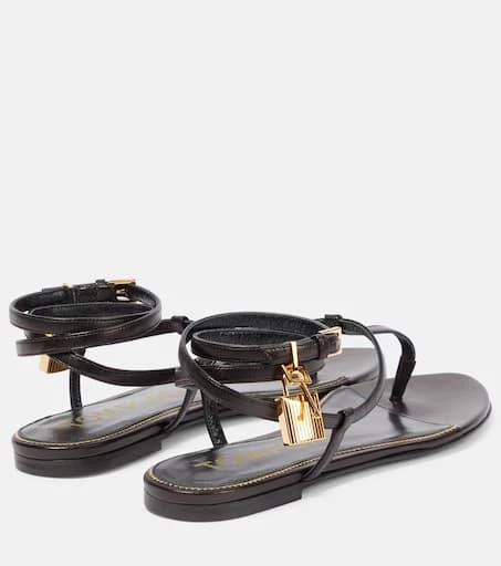 Tom Ford Padlock leather thong sandals 3