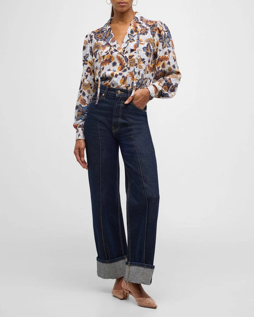 Ulla Johnson Florian Floral-Print Silk Blouse 2