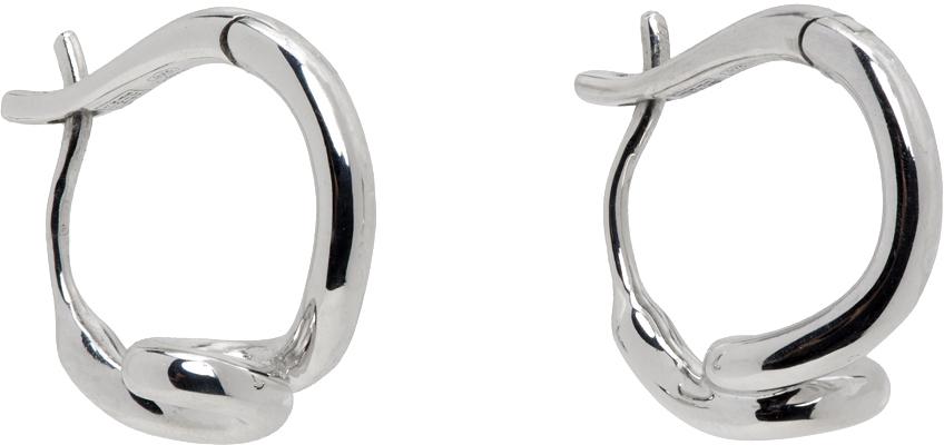 Bea Bongiasca White Gold Single Wave Earrings