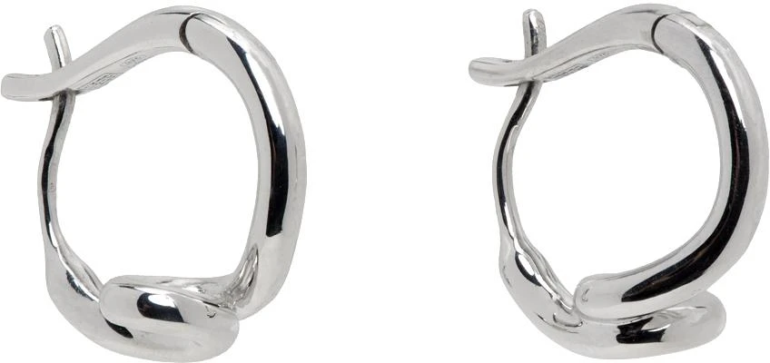 Bea Bongiasca White Gold Single Wave Earrings 2