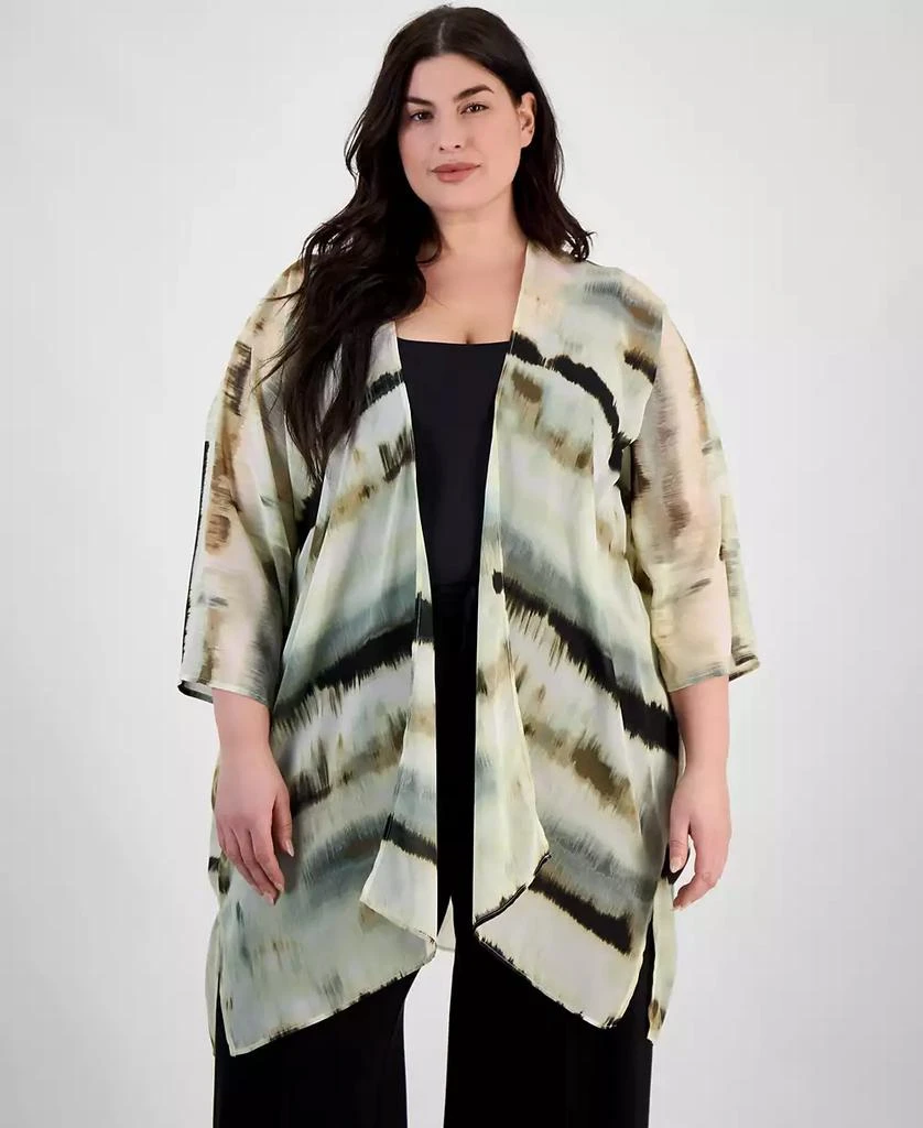 Anne Klein Plus Size Chiffon Kimono 1