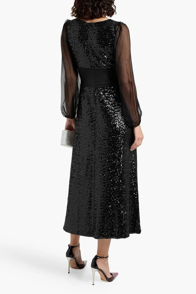 HVN Bianca sequin-embellished chiffon midi dress 3