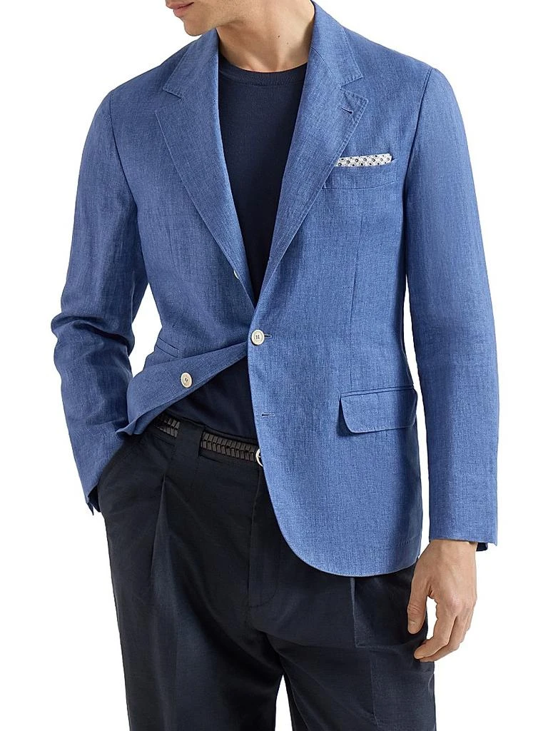 Brunello Cucinelli Délavé Linen Deconstructed Blazer