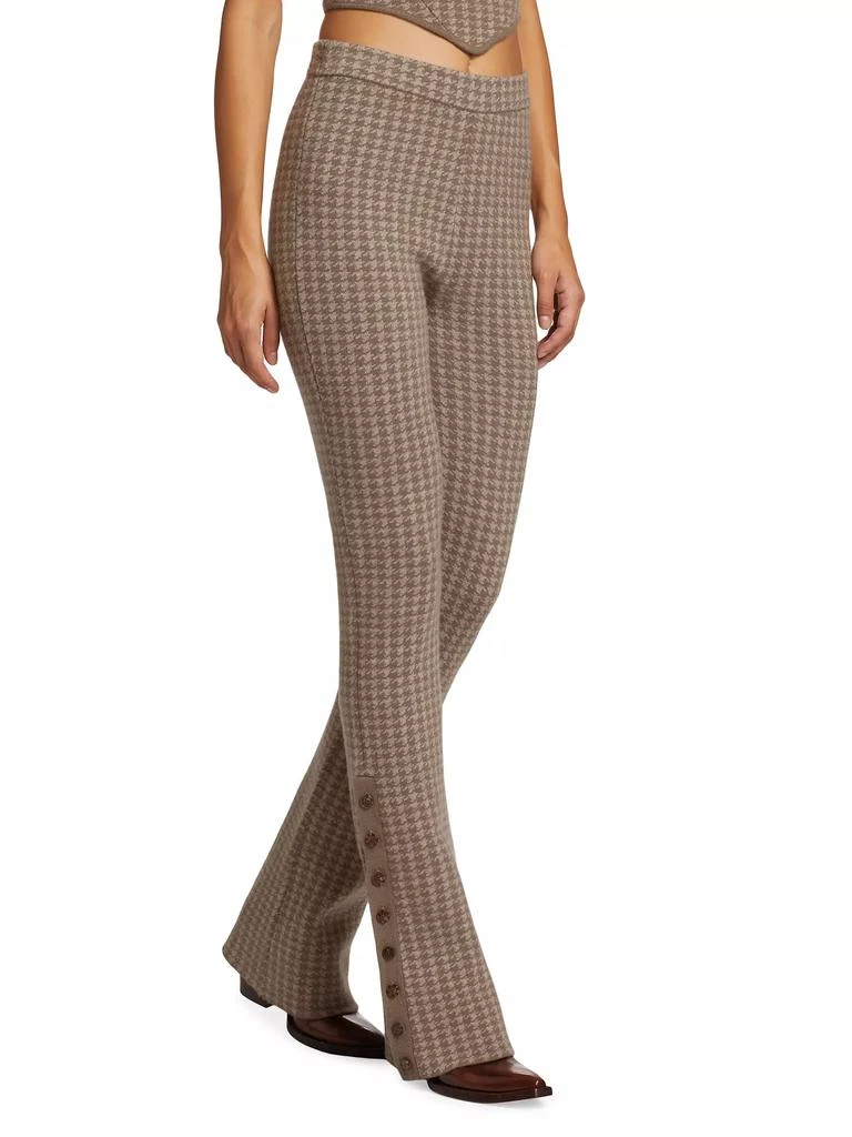 Naadam Houndstooth Wool & Cashmere Pants 4