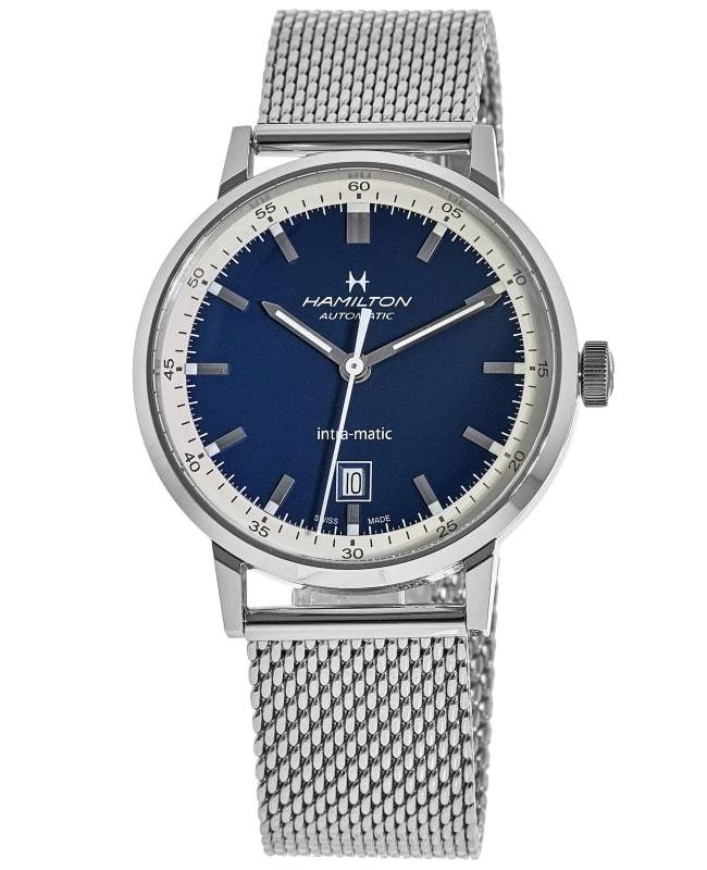 Hamilton American Classic INTRA-MATIC AUTO Blue Dial Steel Men's