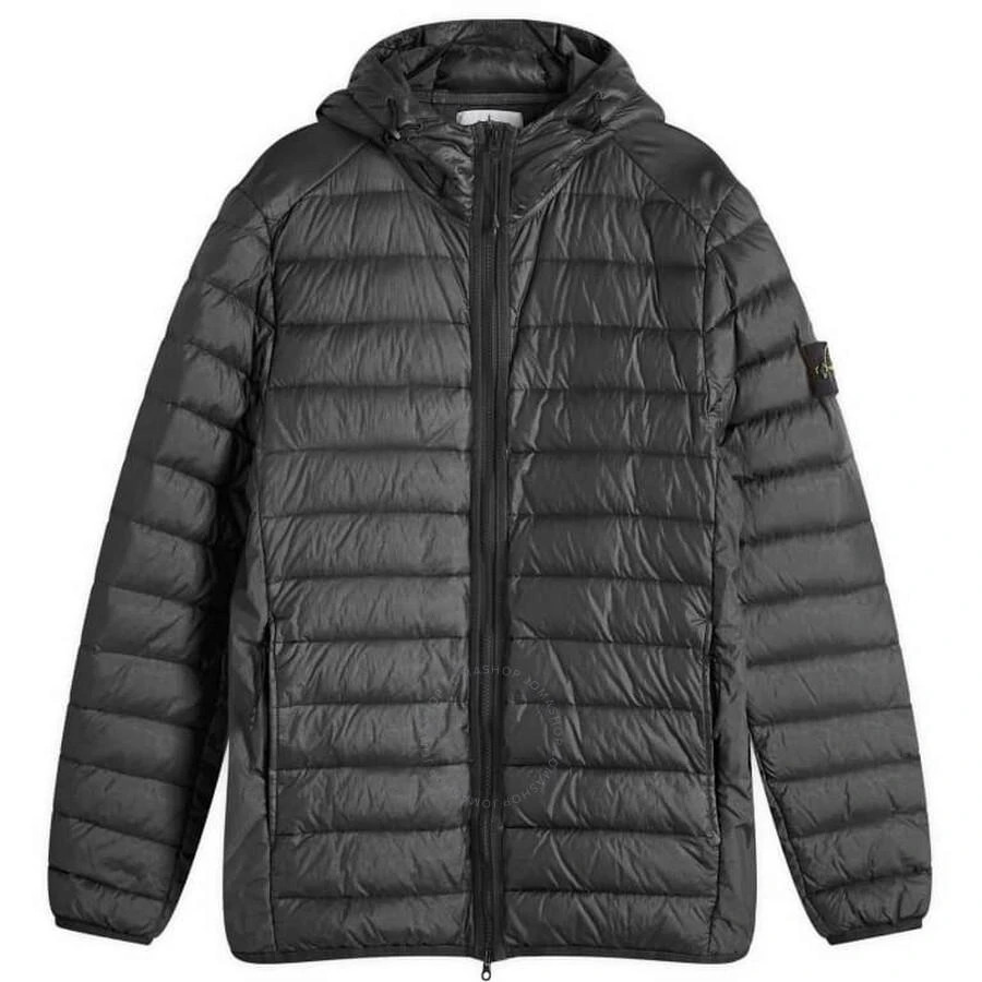 Stone Island Men
s Black Loom Woven Chambers Recycled Nylon Down Jacket