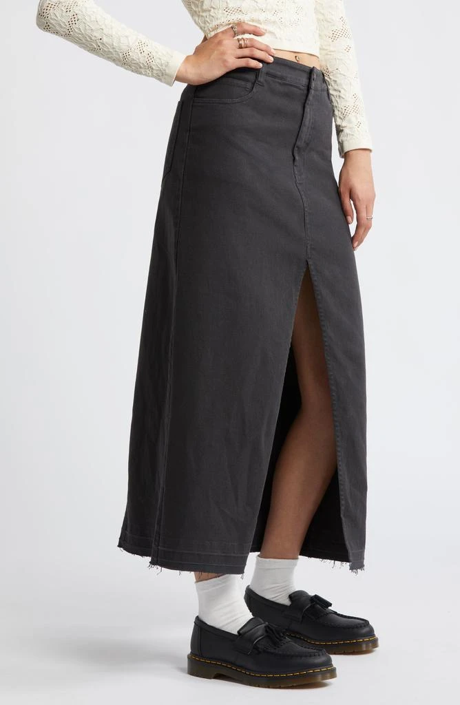 BP. Raw Hem Stretch Twill A-Line Skirt 4