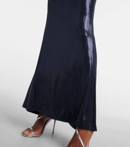 Norma Kamali Obie lamé gown 5