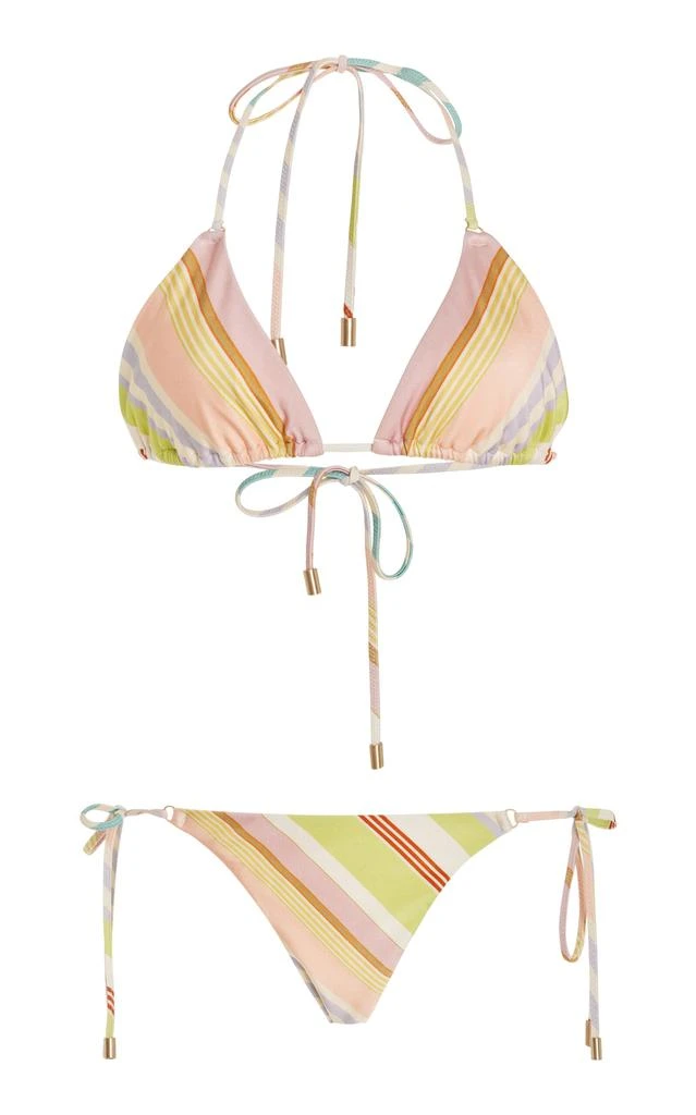 Zimmermann Zimmermann - Halliday Striped Triangle Bikini Set - Multi - 1 - Moda Operandi 1