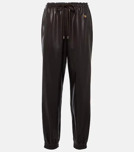 Stella McCartney Faux leather sweatpants 1