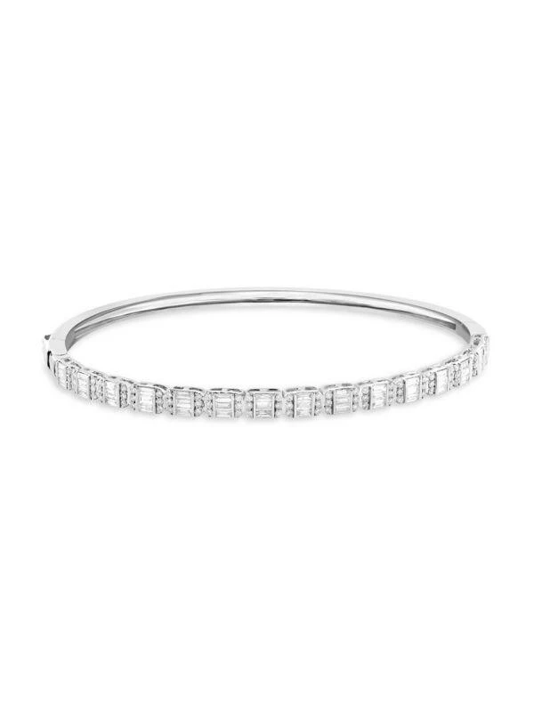 Effy 14K White Gold
1.29 TCW Diamond Cuff Bracelet 1