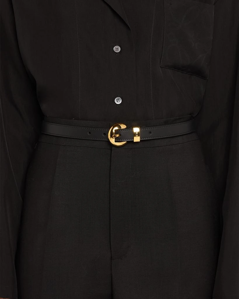 Loewe Pebble Leather Skinny Belt 2