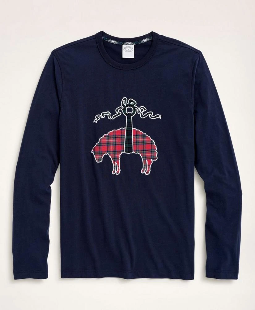 Brooks Brothers Cotton Long-Sleeve Embroidered T-Shirt 1