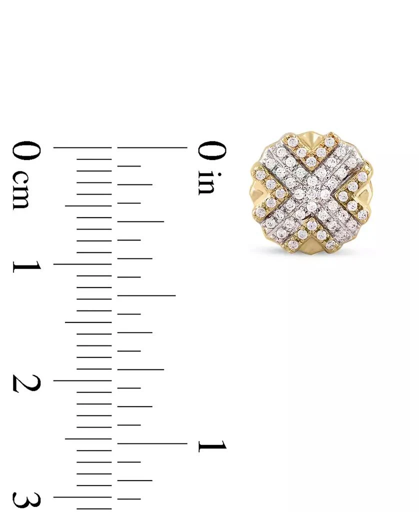 Macy's Men's Diamond X Cluster Stud Earrings (1/4 ct. t.w.) in 10k Gold 3