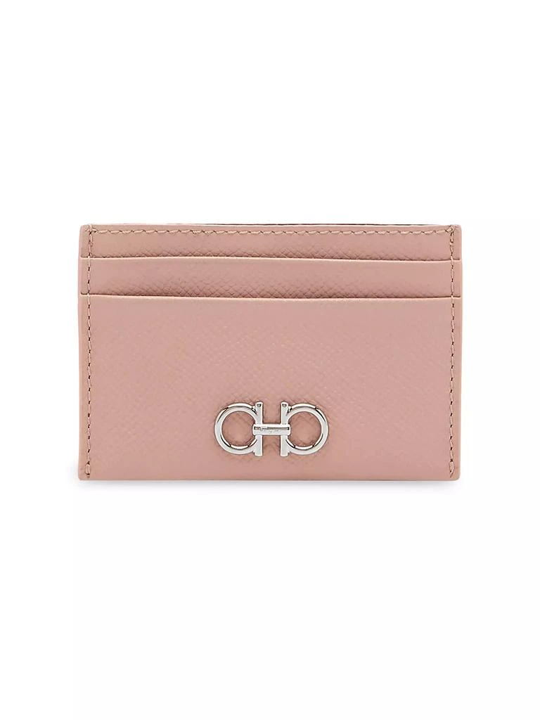 Salvatore Ferragamo Gancini Leather Card Case 1