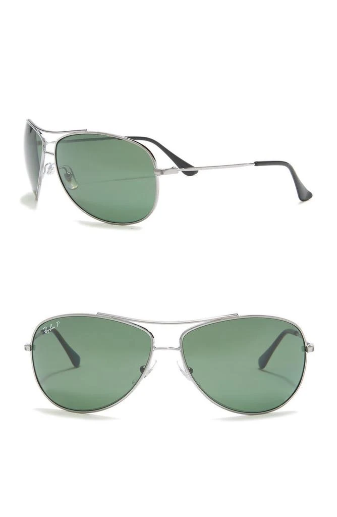 Ray-Ban 63mm Polarized Aviator Sunglasses 1