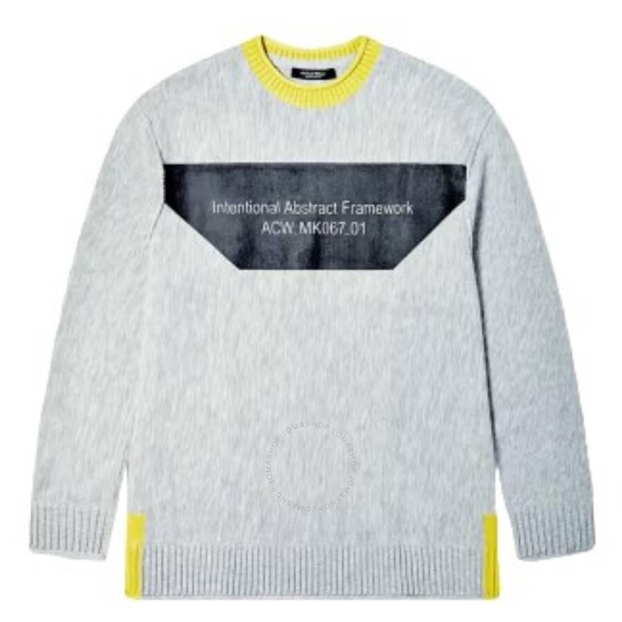 A-COLD-WALL* Light Grey Framework Crewneck Graphic Sweater