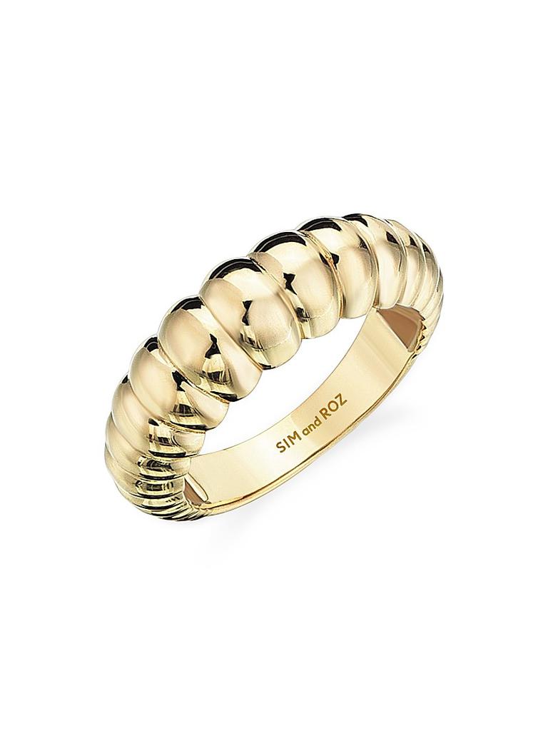 Sim and Roz Connected Morphose 14K Yellow Gold Fluted Ring
