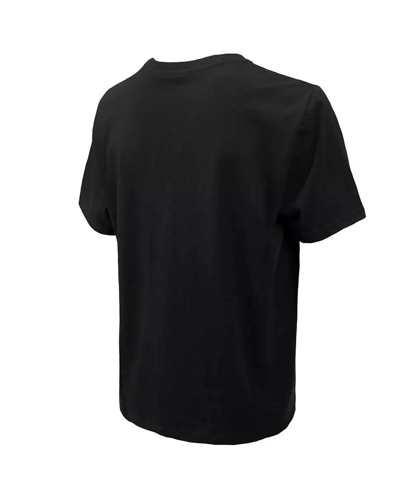 Majestic Threads Men's Black Philadelphia Eagles Two-Time Super Bowl Champions Yard Lines Heavyweight T-Shirt 3
