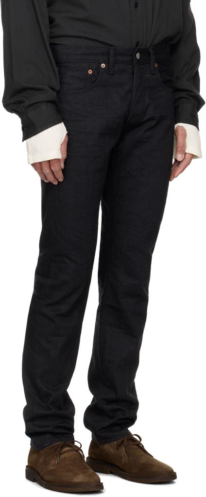 RRL Black Slim Fit Selvedge Jeans