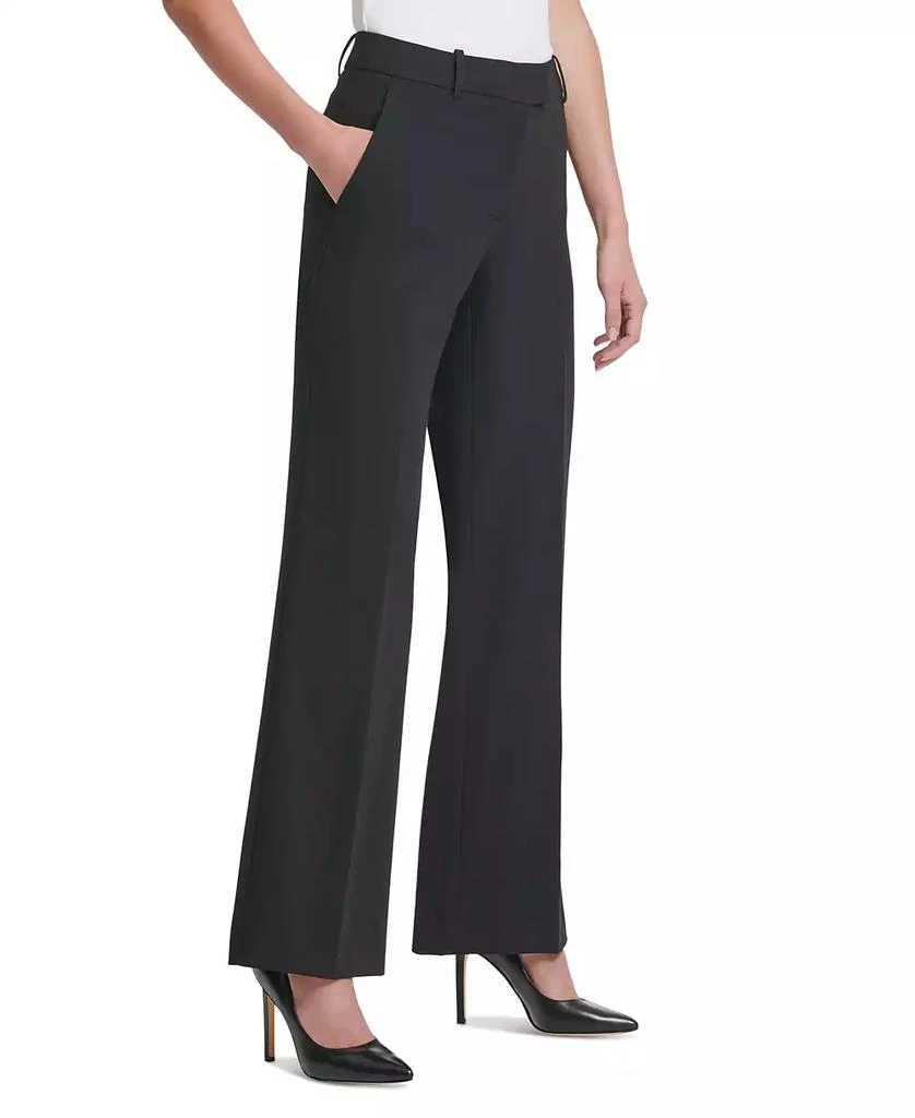 DKNY Women's Solid High-Rise Wide-Leg Career Pants 3