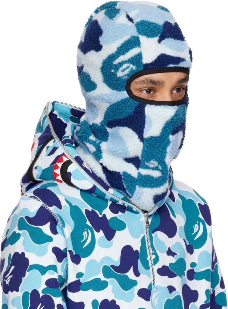 Bape Blue ABC Camo Boa Fleece Balaclava 2