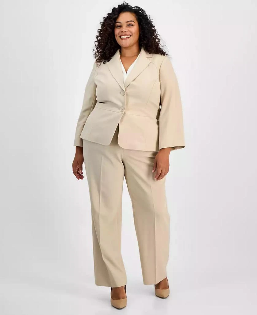 Le Suit Plus Size Two-Button Jacket 
Pant Suit 1