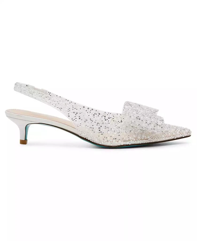 Betsey Johnson Patti Lucite Slingback Kitten Pumps 2