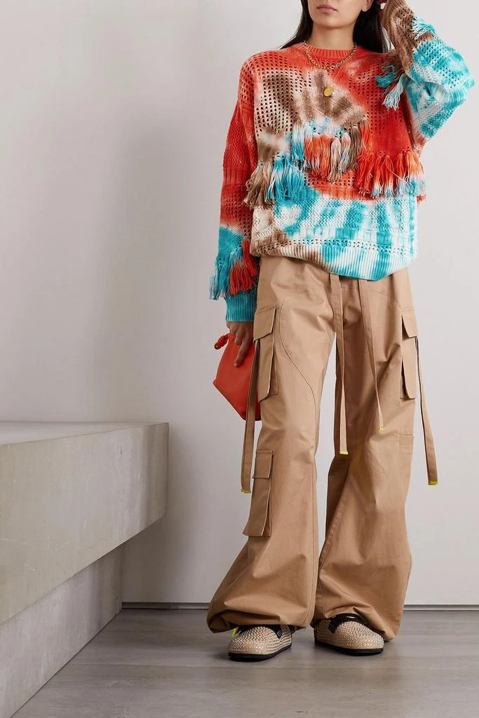 ALANUI California Dreaming Net tasseled tie-dyed wool sweater 2