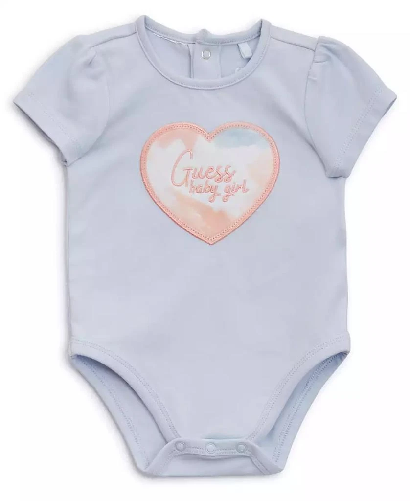 GUESS Baby Girls Two Short Sleeve Bodysuits and Corresponding Shorts, 3-Piece Set 5