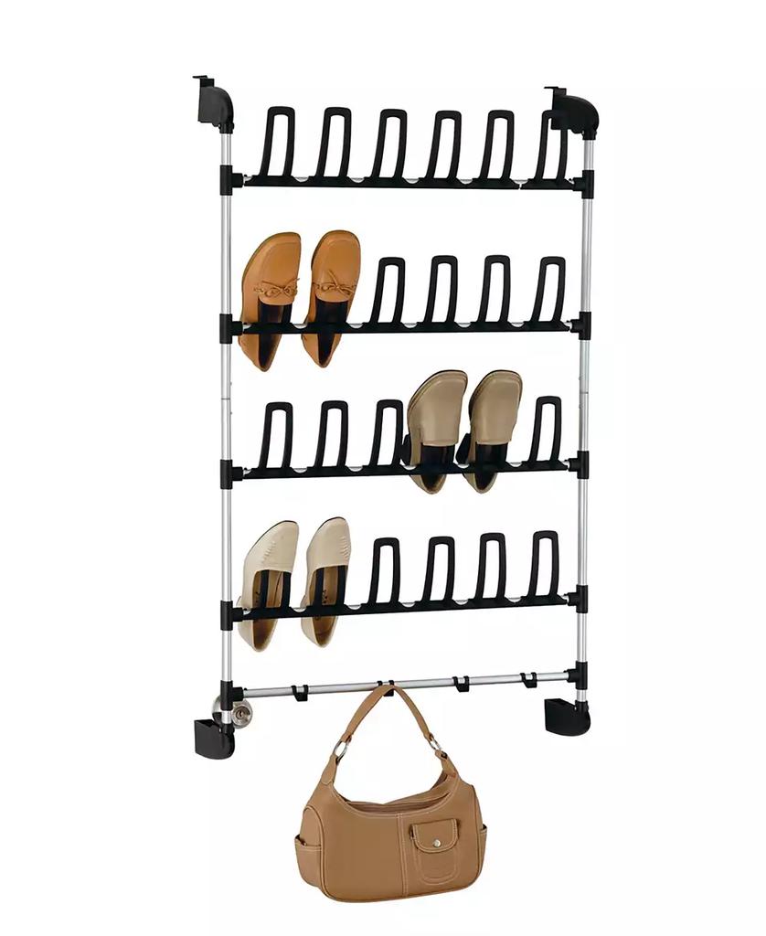 Neu Home Over The Door Shoe Rack with Accessory Hooks