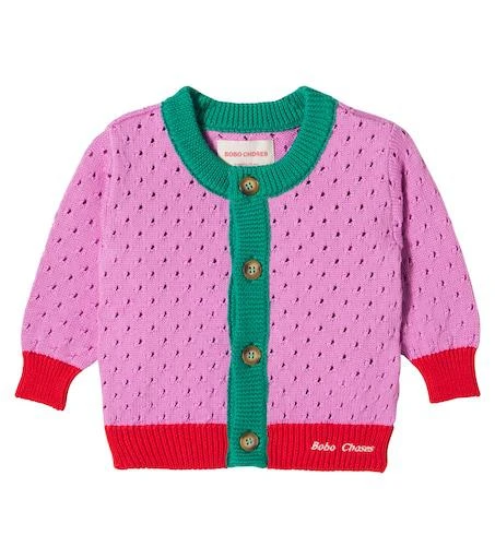 BOBO CHOSES Baby open-knit cotton cardigan