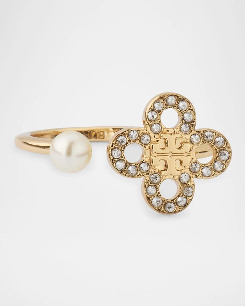 Tory Burch Kira Clover Pave Ring 1