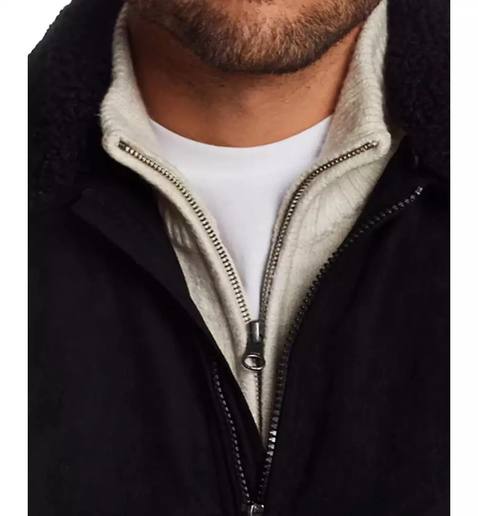 Weatherproof Men's Microsuede Bomber Jacket with Faux Fur Removable Collar 2