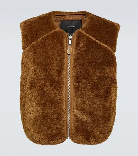 Entire Studios Cropped faux fur vest 1
