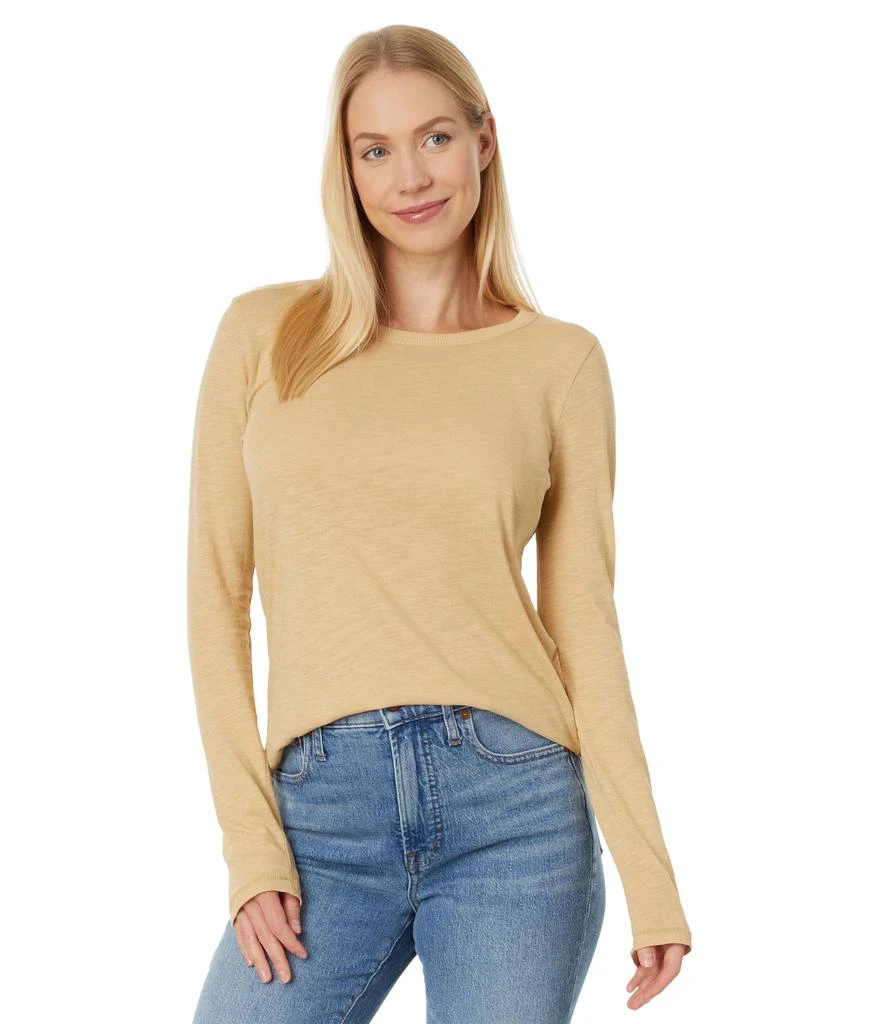 Madewell Whisper Cotton Rib-Crewneck Long-Sleeve Tee 1
