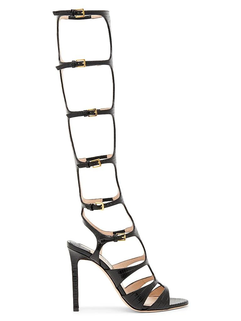 Tom Ford Tejus 130MM Knee-High Printed Leather Sandals 1