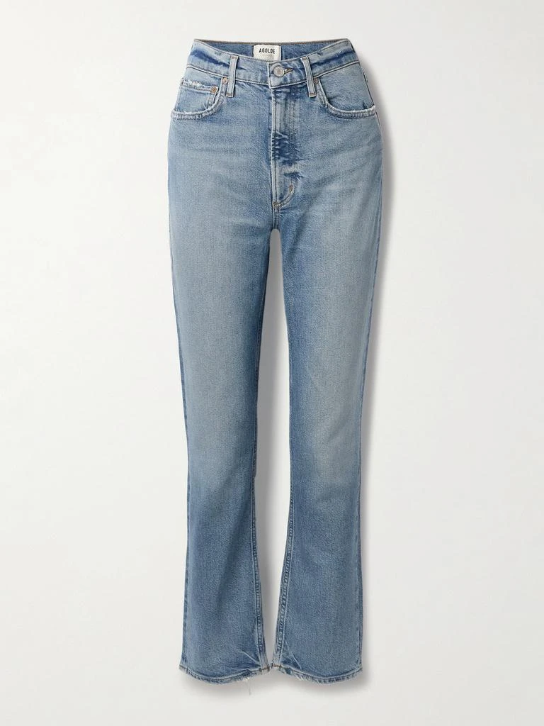 AGOLDE High Rise Stovepipe 毛边直筒有机牛仔裤 1