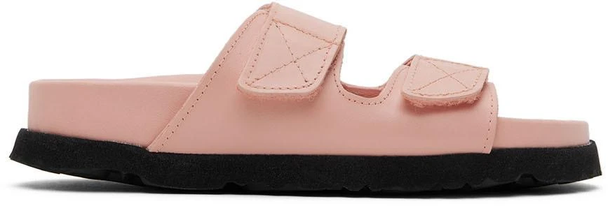 Palm Angels Kids Pink Logo Slides