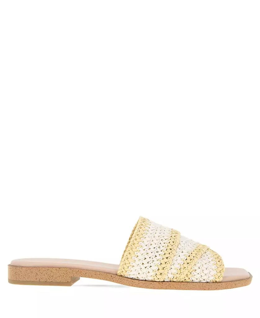 BCBG Women's Lileen Slip-On Woven Raffia Flat Sandals 2