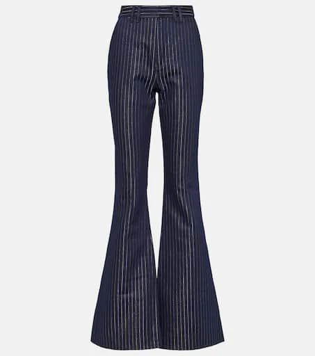 Balmain Flared Lurex® pinstripe jeans 1